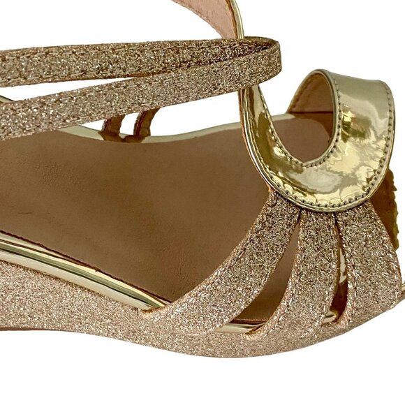 Forever Wedge Platform Sandals Open Toe Ankle Strap Women's Size 8 - Picture 13 of 15